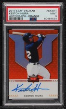 2017 Leaf Valiant Draft Orange /25 Keston Hiura #BA-KH1 PSA 9 MINT Auto