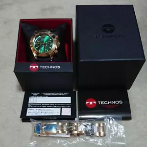 Japan Only Technos Chronograph Okayama Denim Collaboration Watch New - Picture 1 of 7
