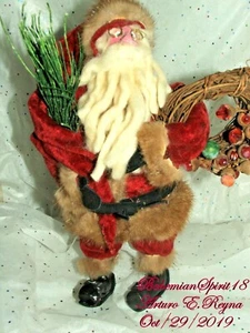 Figura Arturo E. Reyna SANTA CLAUS ARTE POPULAR PRIMITIVO Hecha a mano única en su tipo - Imagen 1 de 11