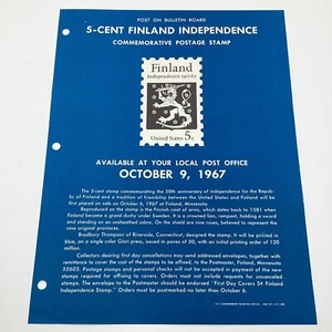 1967 5¢ Finland’s Independence 1917-1967 Commemorative Postage Stamp FDC Ad - Picture 1 of 5