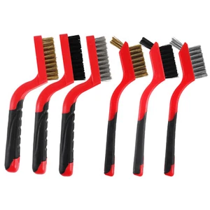 6 Pcs Brass/Stainless Steel/Nylon Wire Brushes for Rust Removal, Dirt&Paint - Picture 1 of 7