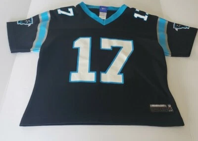 Camiseta negra Jake Delhomme mediana juvenil North Carolina Panthers #17 Reebok NFL Foto 1 de 4