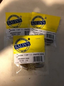 Kalin TSC0-713 Triple Threat Grub 13/4” Arkansas Shad Lot Of 3 Packs - Picture 1 of 4