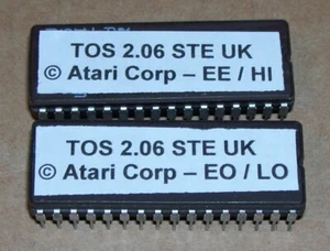NEW Atari 520 1040 STE Mega STE Computer 2 x TOS 2.06 Roms UK English Language - Picture 1 of 3