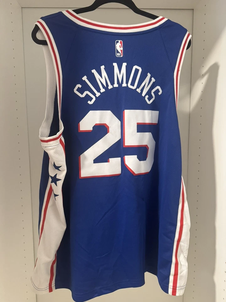 CAMISETA PHILADELPHIA 76ERS BEN SIMMONS AZUL “Brotherly Love” NBA Talla 56 (XXL) Foto 1 de 4