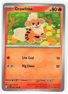 Pokemon Destined Rivals - 027/182 Growlithe - Picture 1 of 1