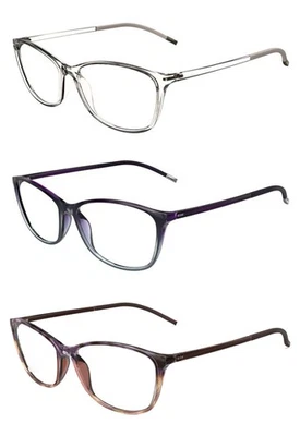 Silhouette SPX Illusion Women's Slim Cat Eye Eyeglass Frames - 160375 - Austria - Image 1 of 4