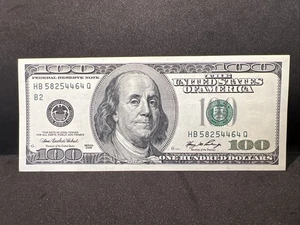 Series 2006 US One Hundred Dollar Bill Note $100 New York HB 58254464 Q - Picture 1 of 6