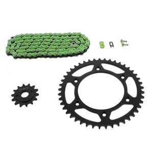 1996-2004 Honda XR400R 400 R Green Chain And Sprocket 14/45 110L - Picture 1 of 4