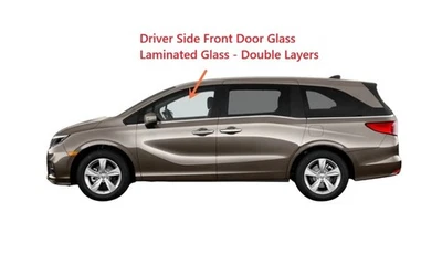 Fits 2018-2025 Honda Odyssey Driver Left Side Front Door Window Glass LAMI. - Image 1 of 4