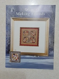 Just Nan Cross Stitch Pattern Making Friends Snowmen Winter Christmas - Picture 1 of 4
