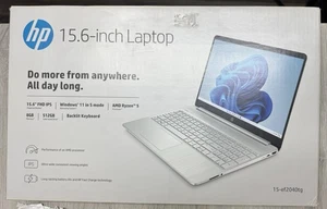 Portátil HP 15,6” - 15-EF2040TG (512 GB, AMD Ryzen 5, 2,10 GHz, 8 GB) - Plateado - NUEVO - Imagen 1 de 5