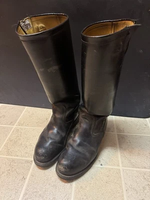 Chippewa 71418 motorcycle leather knee Pirate police boots 11 E Used Imperfect - Image 1 of 4