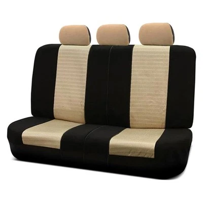 FH Group Trendy Elegance 3D Air Mesh 2nd Row Black & Beige Seat Covers Foto 1 de 4