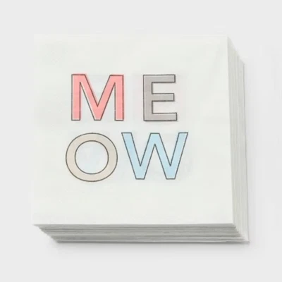 Servilleta almuerzo fiesta cumpleaños gato 30ct - Spritz Foto 1 de 3