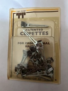 VTG Tip Top Clipettes 2” Hair Clips Metal Aluminum New NOS 16 Pack #56140 - Picture 1 of 2