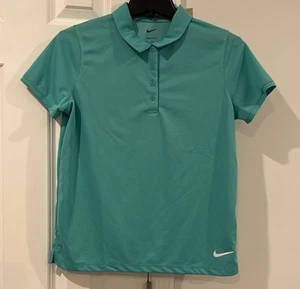 Neu mit Etikett Nike Dri Fit Jugend Mädchen Golf Poloshirt XL blau grün - Bild 1 von 5