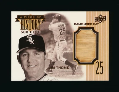 Tarjeta de murciélago 2008 Upper Deck Piece of History 500 Club Jim Thome White Sox Salón de la fama *2211 Foto 1 de 2
