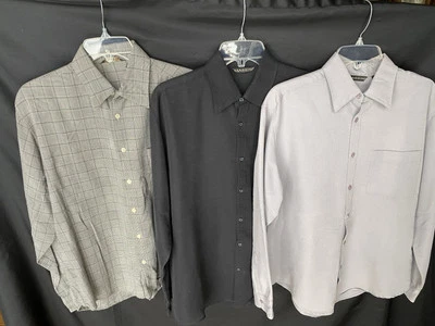 Camisa de vestir Massini de manga larga para hombre talla mediana Foto 1 de 4