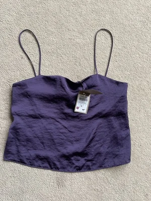 Massimo Dutti Purple Camisole Top Womens Size Small Christmas Party BNWT RRP £50 - Image 1 of 4