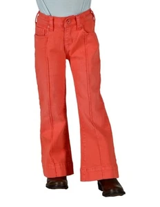 Cowgirl Tuff Western Jeans Girls Tangerine Flare Orange GJTANG - Picture 1 of 3