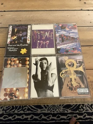 PRINCE 6 cassette tape LOT Purple Rain 1999 Love Symbol Under Cherry Moon Around - Image 1 of 4