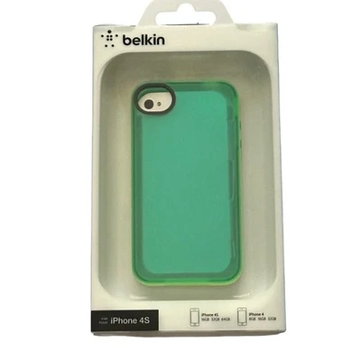 New Belkin iPhone 4S Case Slim Fit Two Tone Translucent TPU Protective Green - Image 1 of 2