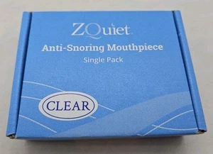 SEALED-ZQuiet Anti-Snoring Mouthpiece Clear- Comfort Size #1 Single Refill Pack - Picture 1 of 4