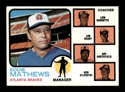 1973 Topps #237 Eddie Mathews MG casi nuevo+ X3587790 Foto 1 de 3