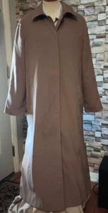 London Fog Damen Beige Polyester einreihiger Trenchcoat Vintage Größe 8R - Bild 1 von 8