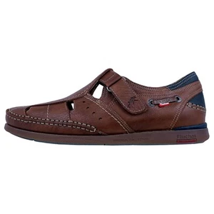 Fluchos Mariner: Sandalias Para Hombre Marrón Piel Plantillas Extraíbles 9882 - Imagen 1 de 6