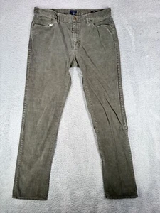 Pantalones J Crew Para Hombre 33x32 Gris/Verde Flexible Pana Calce Ajustado - Imagen 1 de 8