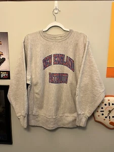 80er Jahre Champion Reverse Weave New England Patriots Größe Large Made in USA grau - Bild 1 von 7