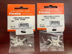 Futaba FUTM4510 - Servo Arm Set - S3108M (Sub Micro) - LOT OF 2! - New in Bags!! - Photo 1 sur 1