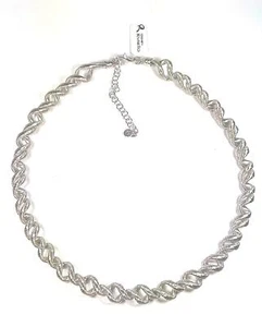 COLLANA COLLIER DONNA ARGENTO 925 RIVIELLO DOPPIA SPIRALE SILVER NV ORIGINALE - Picture 1 of 1