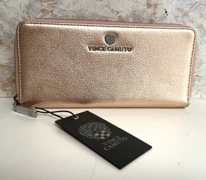 Vince Camuto Rose Gold Kelby-Waz Zip Wallet NWT MSRP $108 As Shown - Picture 1 of 9