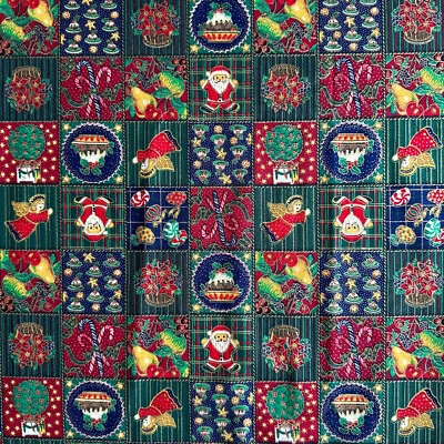 Vintage Christmas Quilting Fabric by Concord Fabrics, Joan Kessler, 45" x 28" Foto 1 de 4