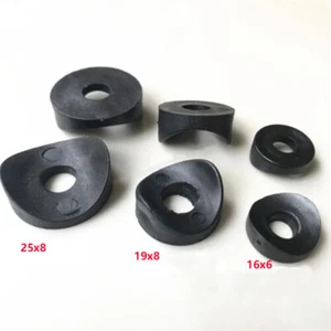 Black Plastic Curved Washer Table And Chair End Non-Slip Pad Wear-Resistant - Picture 1 of 6