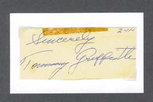 Tarjeta índice de béisbol firmada por Tommy Griffith corte 1889-1967 - Imagen 1 de 1