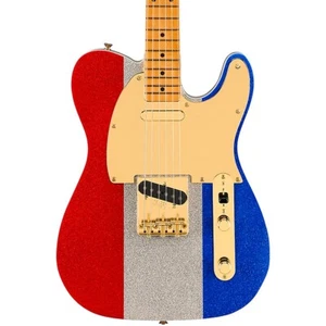 Fender Limited Edition Buck Owens Telecaster Guitar Red,Silver,Blue Sparkle - Picture 1 of 7