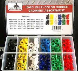 150 piezas GOLIATH INDUSTRIAL MULTICOLOR OJAL DE GOMA SURTIDO CABLEADO FIREWALL - Imagen 1 de 2