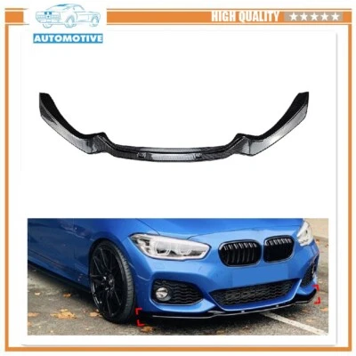 Комплект спойлеров кромок переднего бампера подходит для BMW 1 серии F20 F21 118i 120i 2015-2019 - Изображение 1 из 4