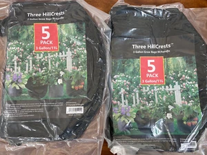 Paquete de 10 bolsas de cultivo jardín resistente aireación no tejida planta tela maceta contenedor - Imagen 1 de 3