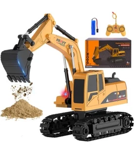Construction Excavator Toy - Kids Toy Engineering Digger Truck, Remote Control R - Picture 1 of 1