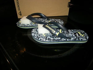 Brand New Boys Blue & Green Quiksilver Molokai Flip Flops, 12 M - Picture 1 of 3