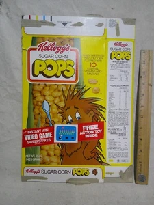 Kellogg's Sugar Corn Pops Box 1983 odyssey 2 video game offer vintage cereal - Picture 1 of 5