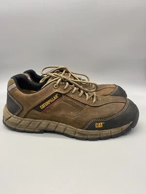Caterpillar Cat Streamline Beige Leather Composite Toe Safety Shoes Men’s Size 9 - Image 1 of 4