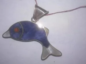 DOLPHIN WITH .950 SILVER BRAND NEW ONE OF THE KIND BACK STAMPED .950 SILVER - Picture 1 of 6