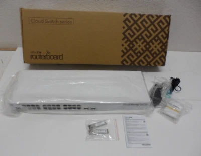 Mikrotik CRS326-24G-2S+RM Cloud Router Switch RM with 2- SPF Modules S-85DL05D - Image 1 of 4