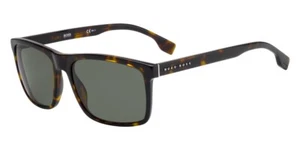 Nuevas gafas de sol rectangulares Hugo Boss para hombre BS 1036/S 0086/QT Habana/verde 58 mm - Imagen 1 de 2